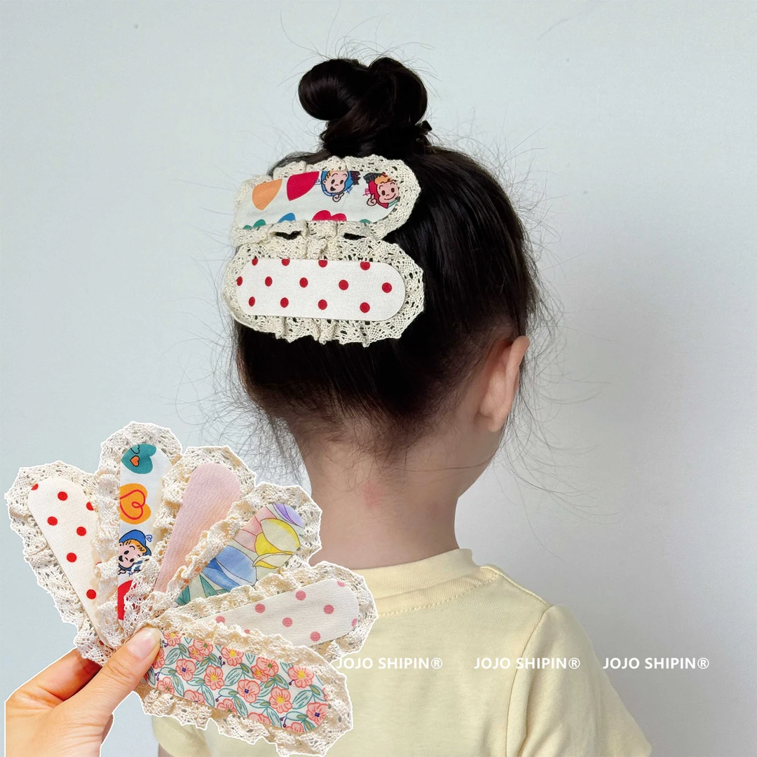 儿童发饰碎发整理神器甜美碎花刘海贴女宝宝前额碎发贴女童魔术贴