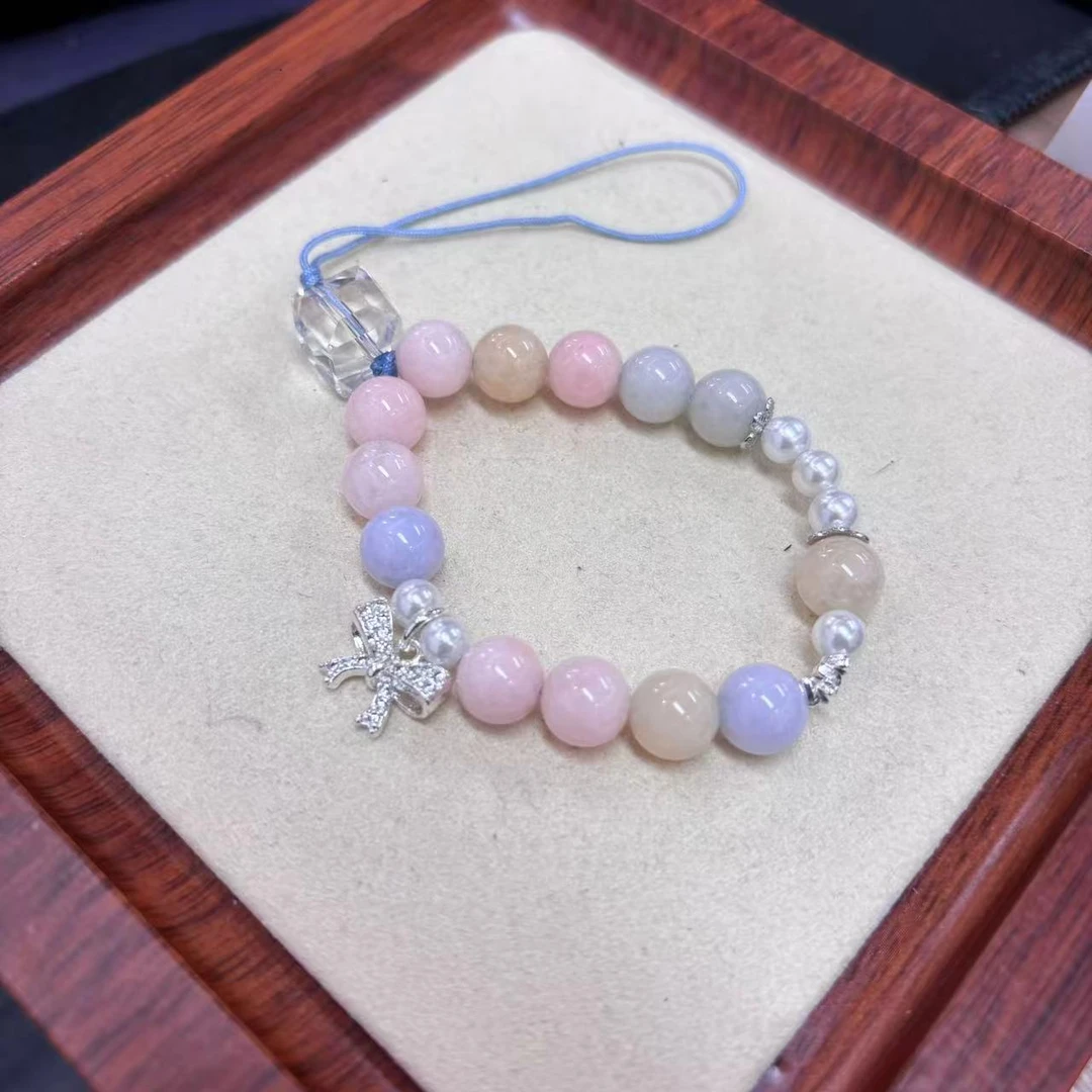 白水晶摩根石蝴蝶结挂8m*（多样性单个发货）