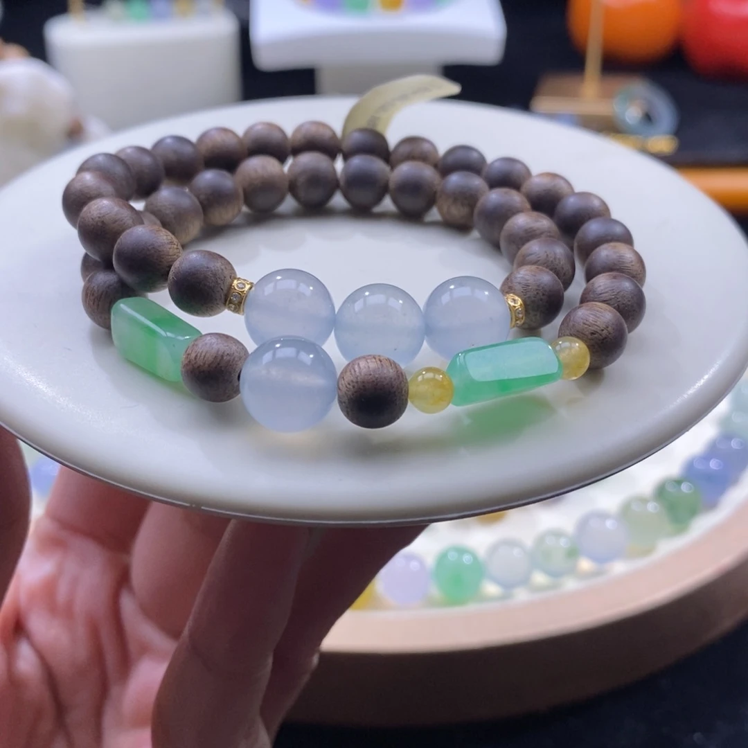 手串沉香木不规则随形圆珠手串