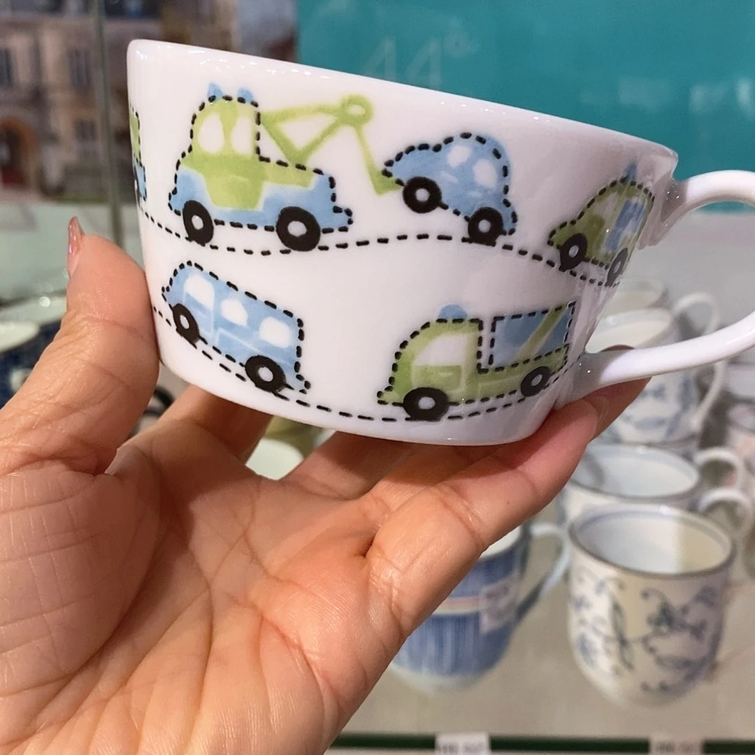 瓷片日本进口美浓烧早餐杯315毫升