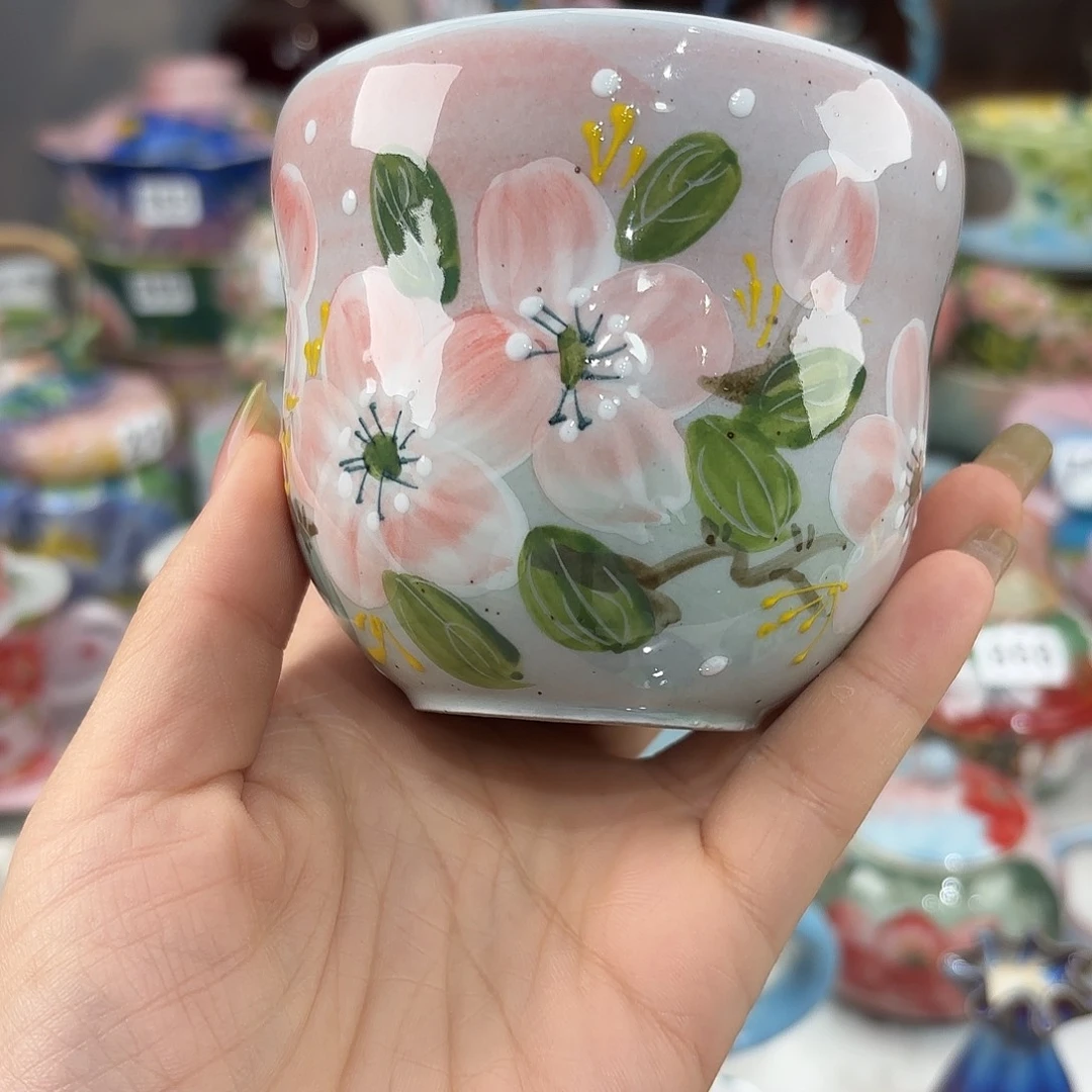 瓷片景德镇手绘高温釉下彩陶瓷茶具