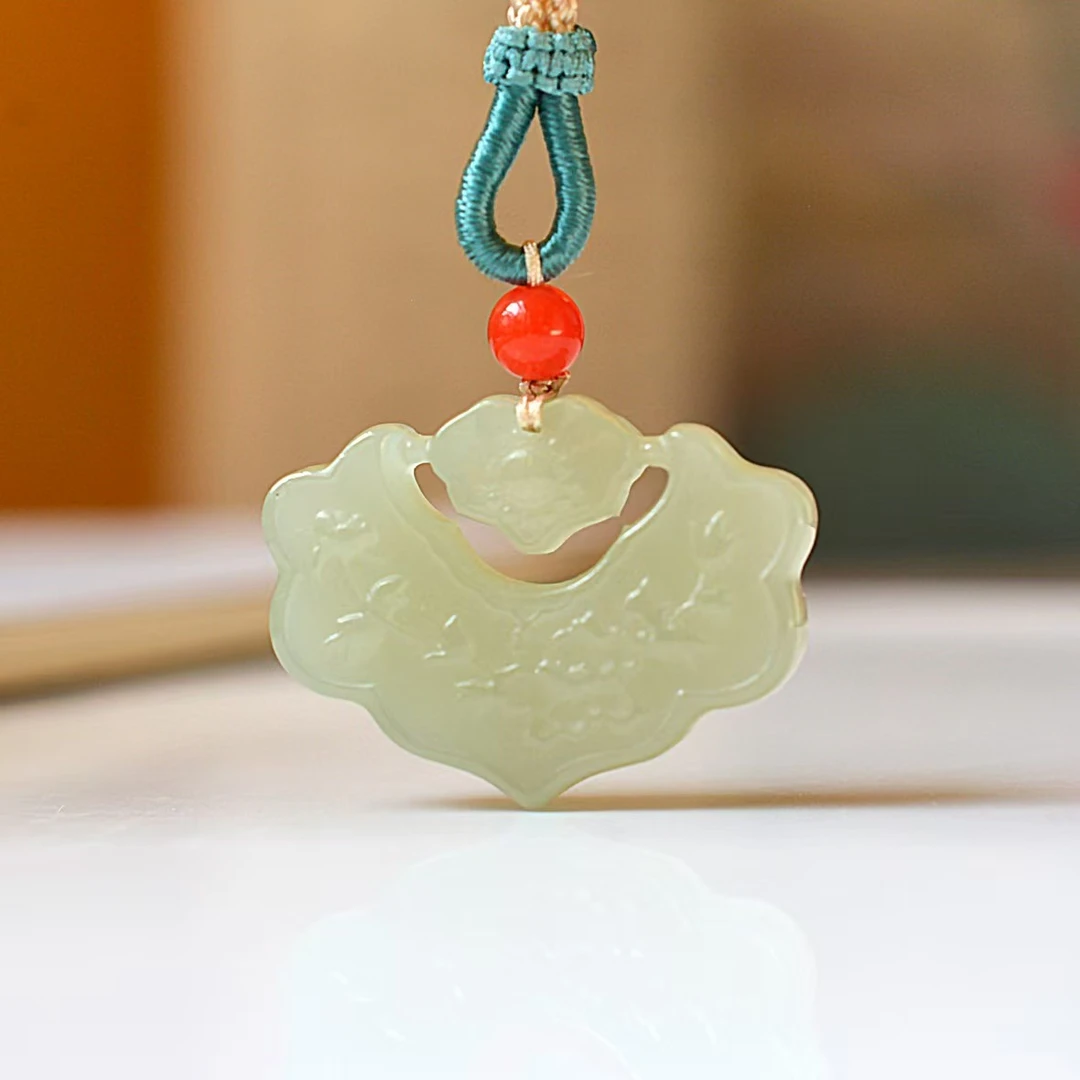 上等天然精致和田玉青海料《如意锁》多样性发货 拍一发一