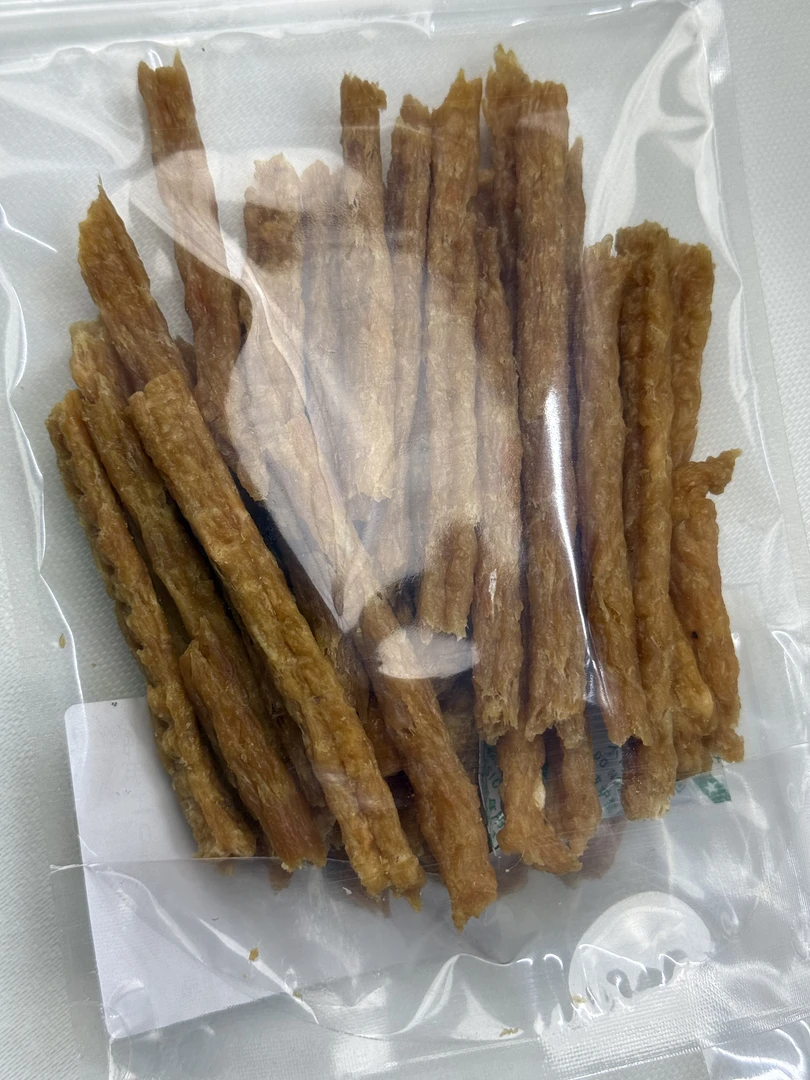 自家纯手工宠物零食牛肉蛋黄条115克