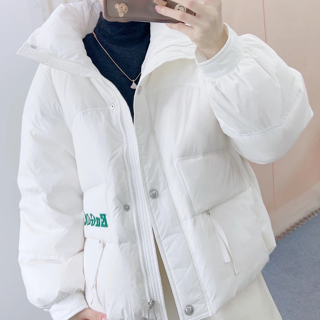 108时尚休闲韩版百搭短款翻领纯色羽绒服Y108/GP