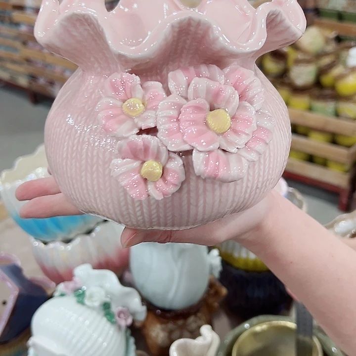 有孔.凑满10元发货多肉陶瓷花盆！