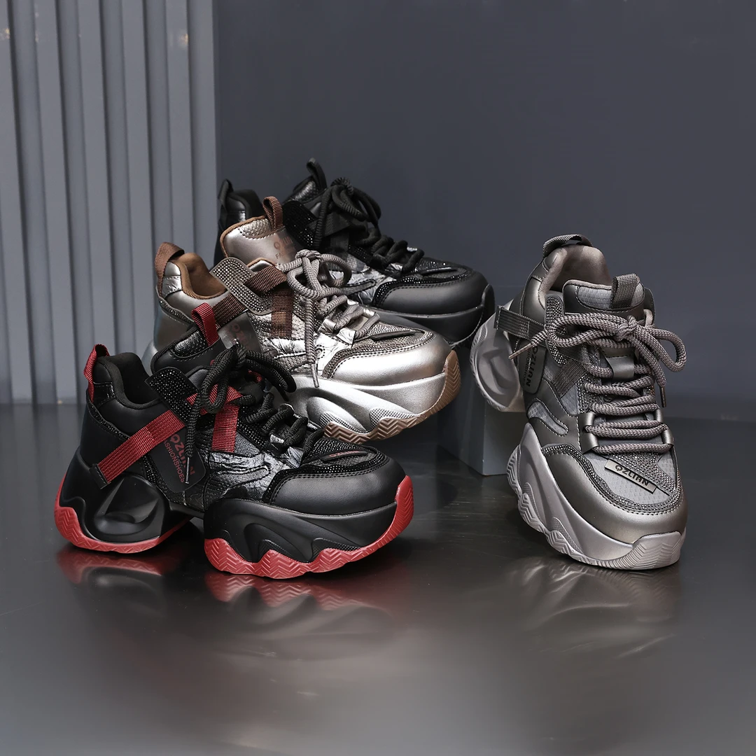 千之恋现货增高6CM2025冬季新款休闲时尚百搭高级感厚底女鞋5238