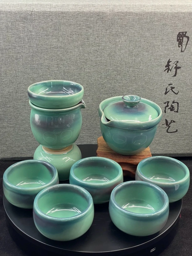 舒氏陶艺水墨丹青九件套套装