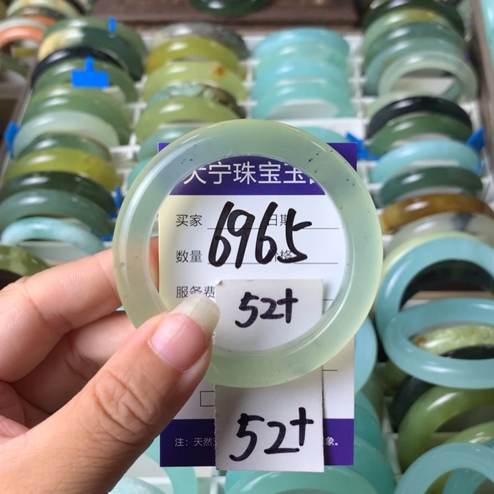 未镶嵌蛇纹石玉手镯6965