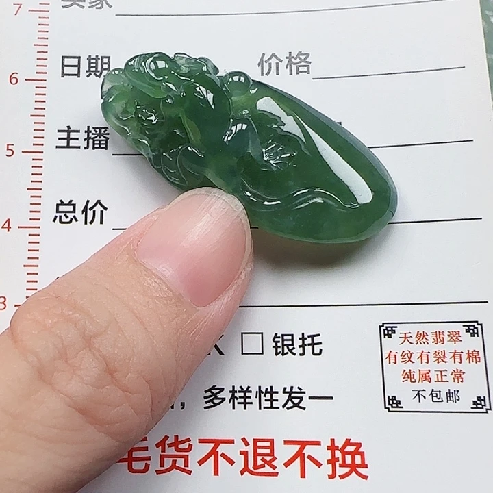 翡翠未镶嵌颈饰天然