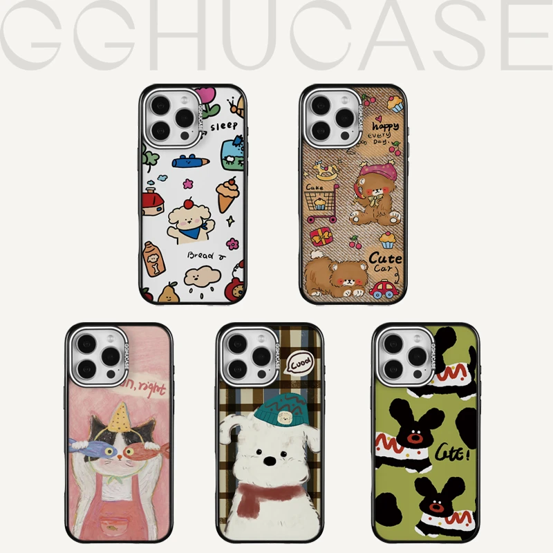 乖乖虎原创套边亚克力适用苹果iPhone16promax/15pro潮牌手机壳