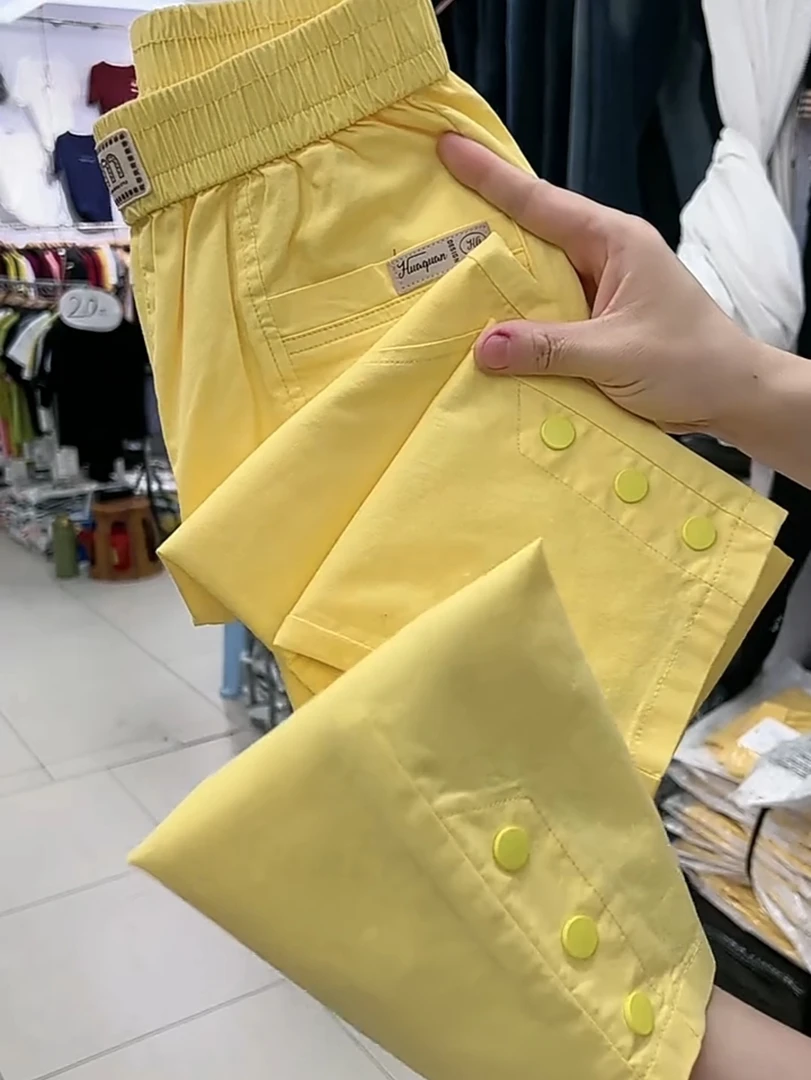 夏季爆款时尚减龄薄款丝光棉休闲百搭高腰显瘦哈伦九分裤