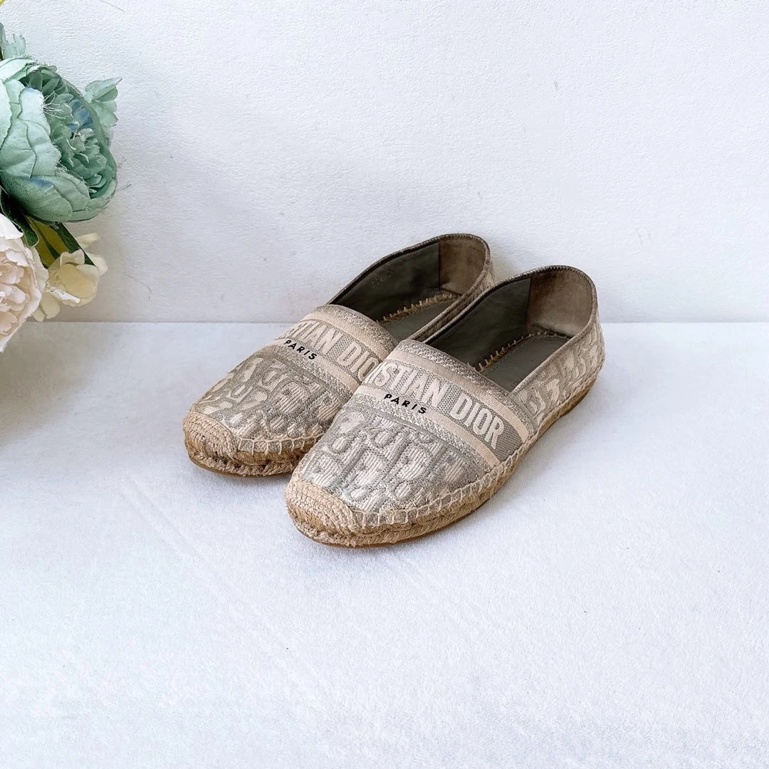 95新/Dior/迪奥/草编渔夫鞋/38.5码/Xspt159