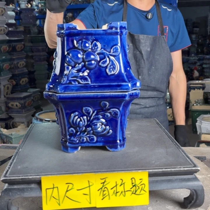 一风堂石湾花盆 内12*9瑕疵修补痕迹