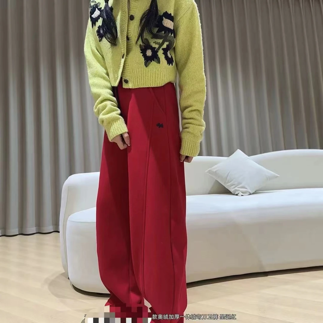 2025年冬季奥力绒显瘦休闲抽绳卫裤7610