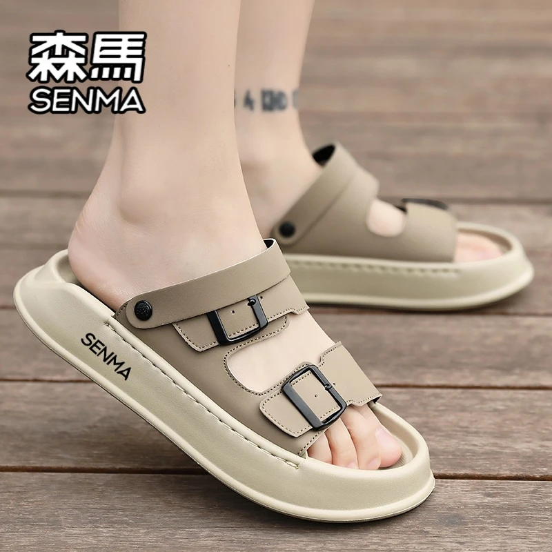 森马皮凉鞋男款夏季外穿司机开车专用越南拖鞋运动防滑耐磨沙滩鞋