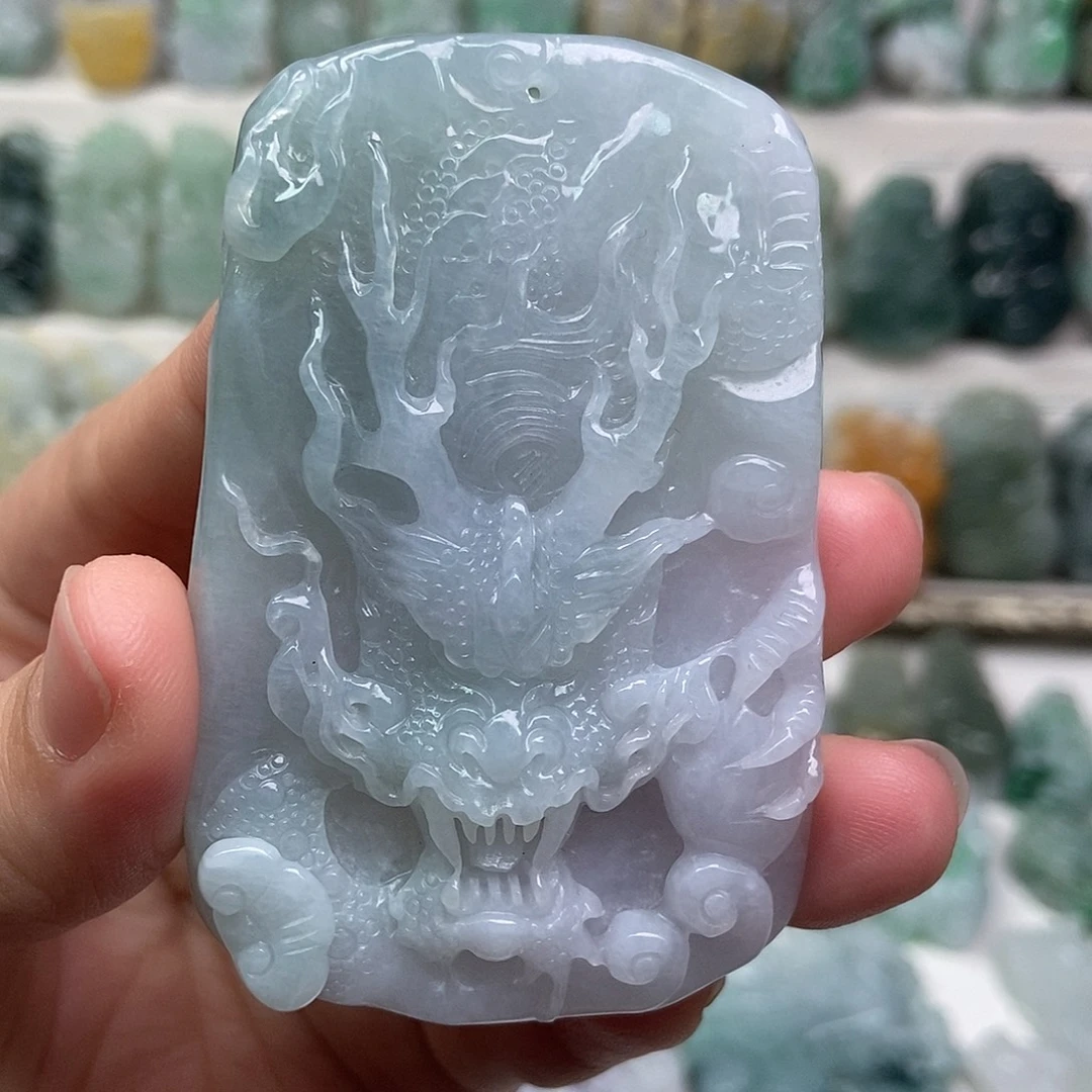 翡翠未镶嵌吊坠(赠链)