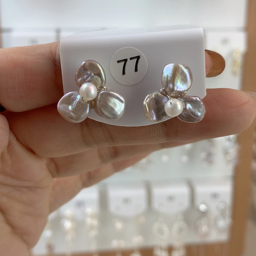 未镶嵌耳饰淡水珍珠