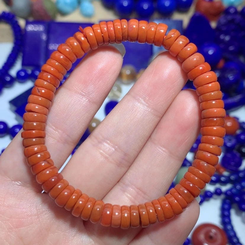 【闪购商品】南红玛瑙7m手链合金