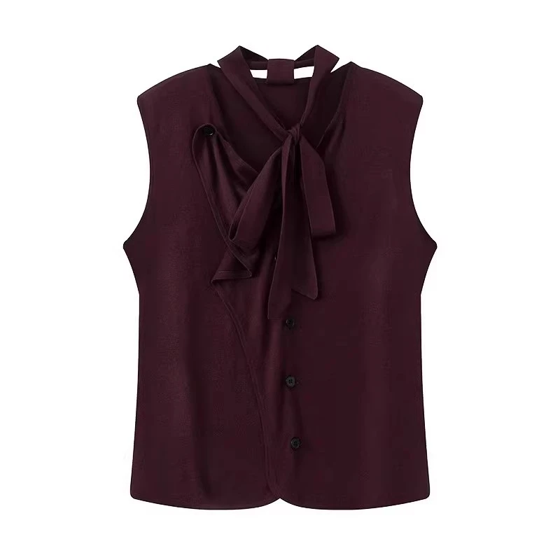 --艾家同款2025夏季时尚百搭显瘦无袖针织衫气质上衣女50528137