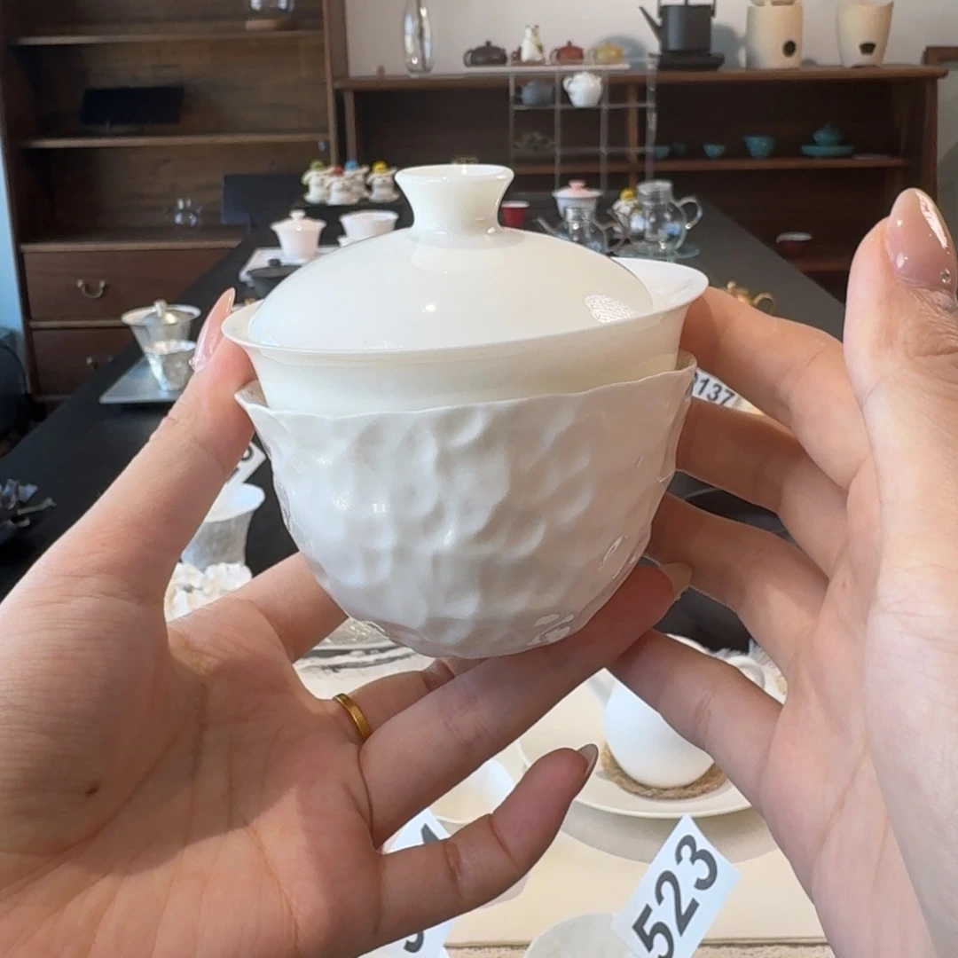 两件套手作主人杯加圆融盖碗