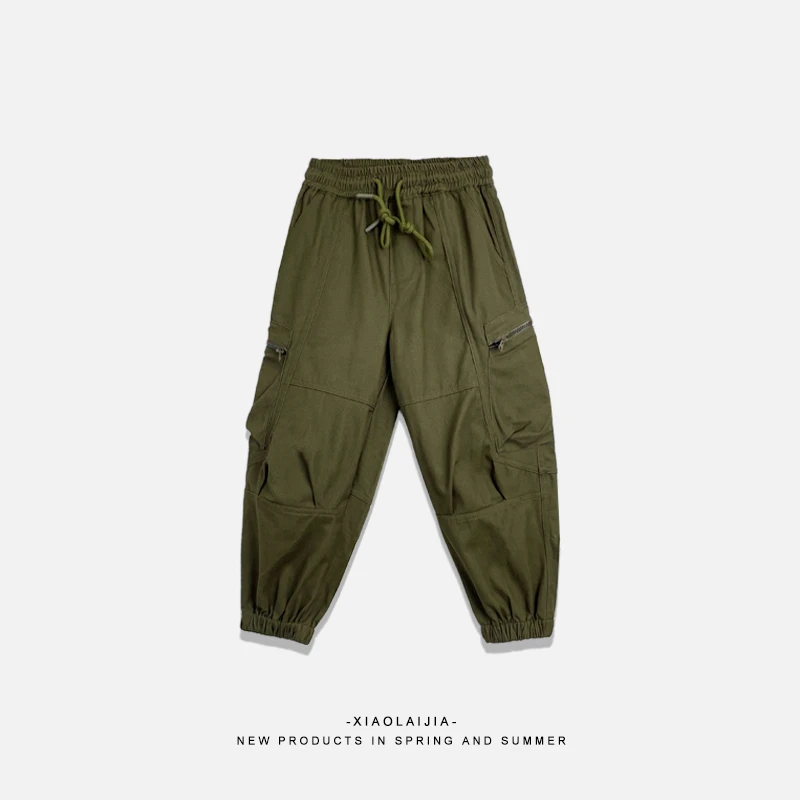 K2311小赖家亲子装长裤夏季中大男童男孩工装裤宽松休闲裤子痞帅