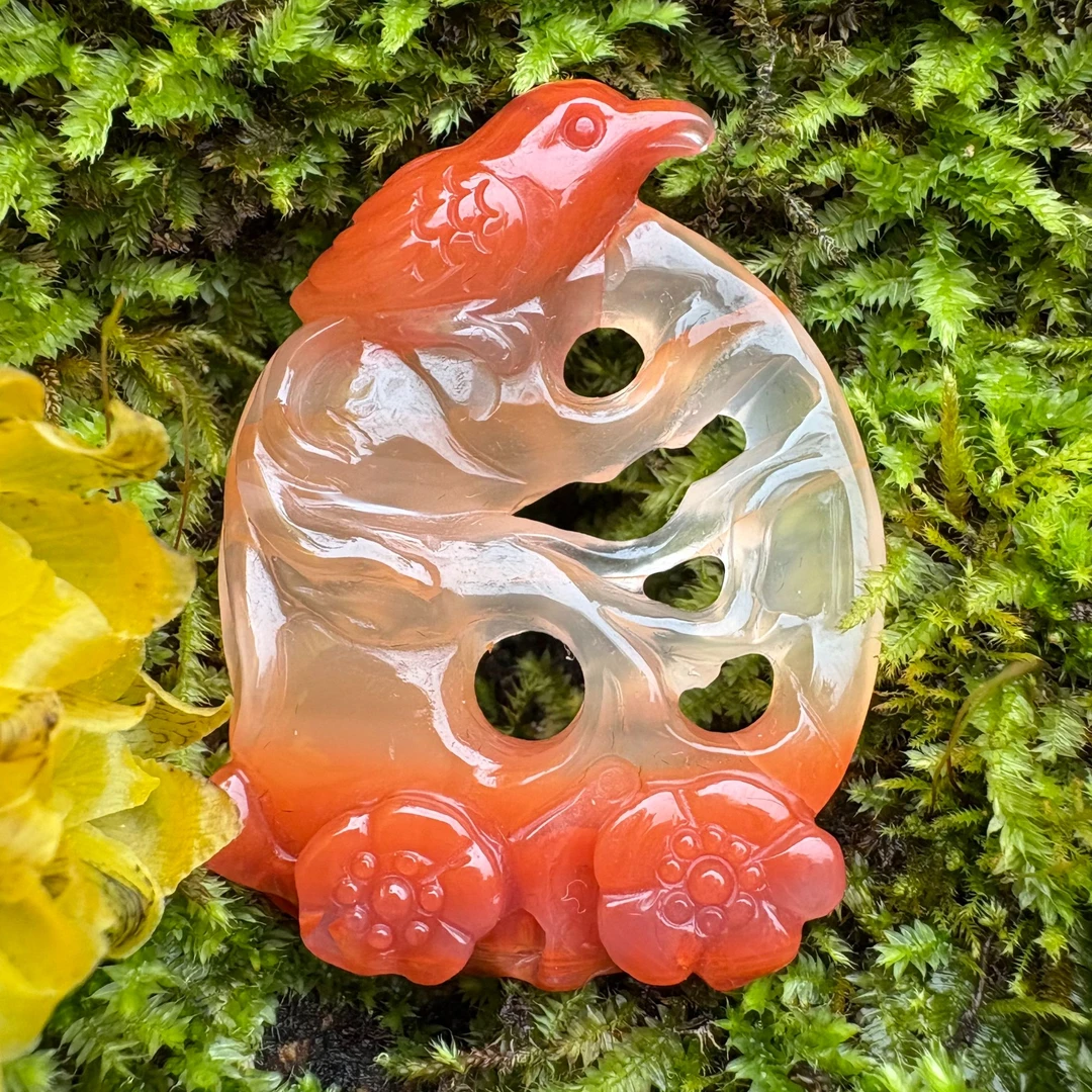 南红冰飘独占鳌头吊坠