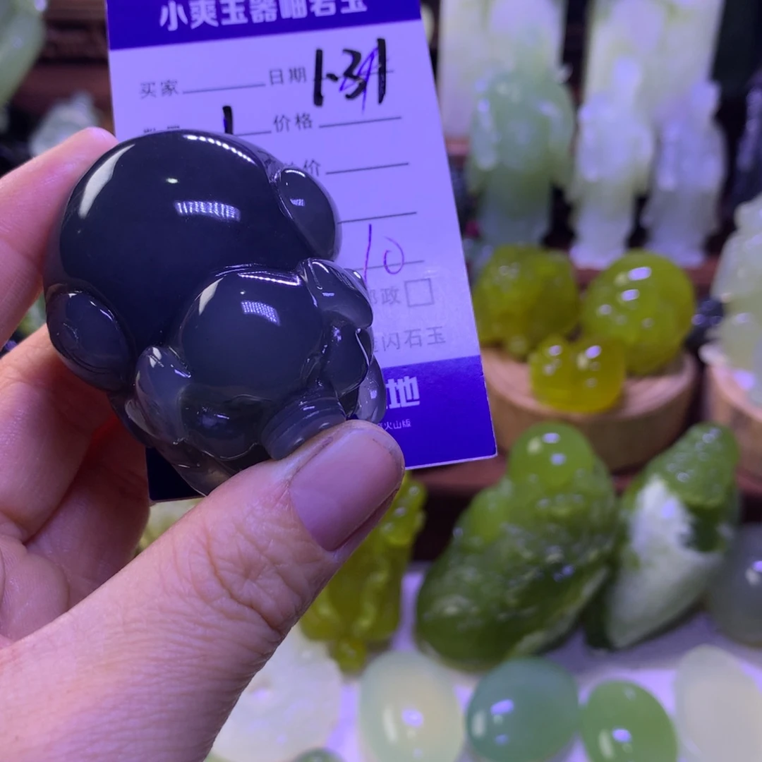 岫玉手把件未镶嵌曙*