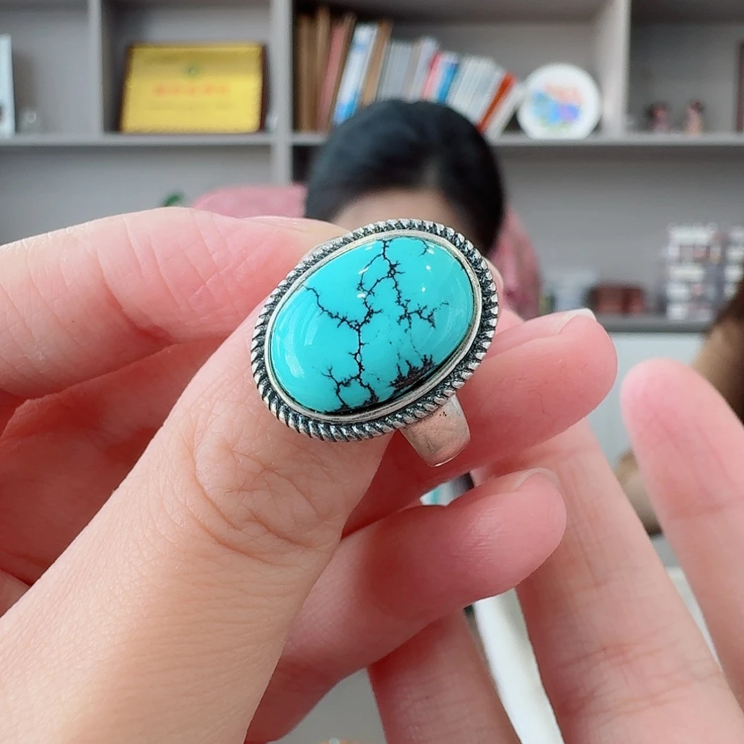 绿松石银S925镶嵌珠宝奇石