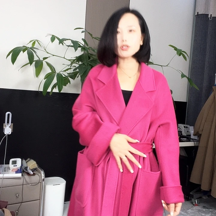 双面呢浴袍长款S码