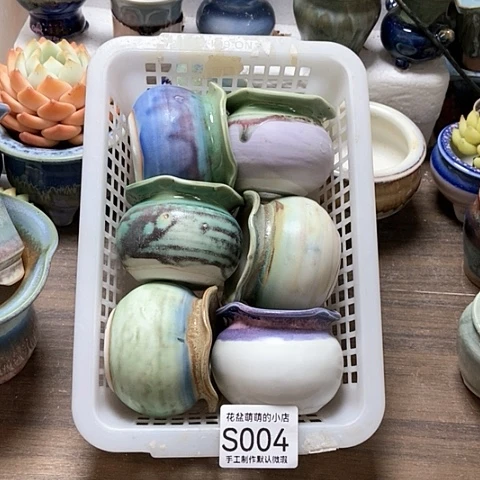 紫砂花盆004微瑕品口径5厘米左右的