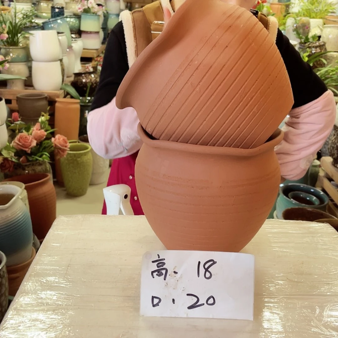 紫砂花盆高度18口径20