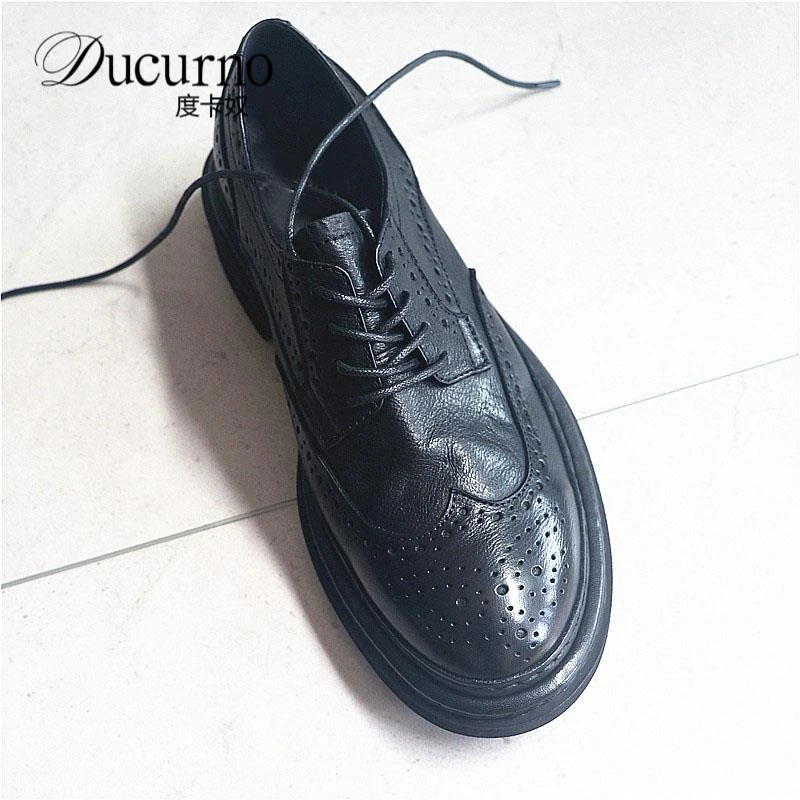 4厘米！内年增高加绒老爸爸网红增高痞帅高级感网红德比男士户外鞋