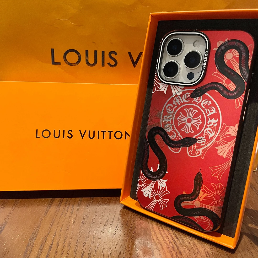 蛇纹防摔苹果16promax手机壳适用12克罗心iPhone15潮牌14pm小众13