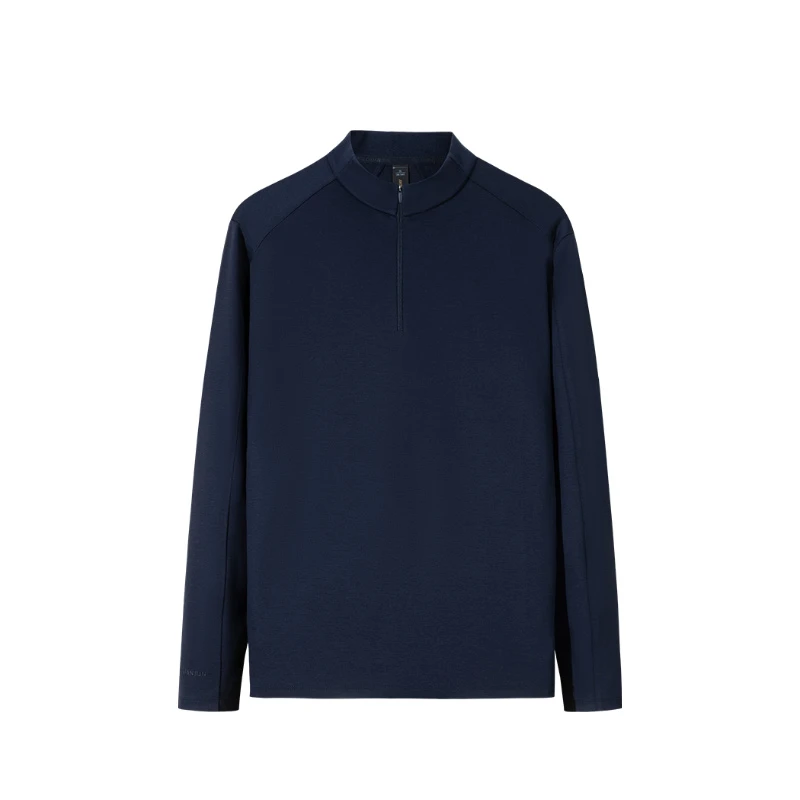 【3A抗菌】安踏冠军秋冬全天候半拉链男士商务休闲纯色长袖针织衫