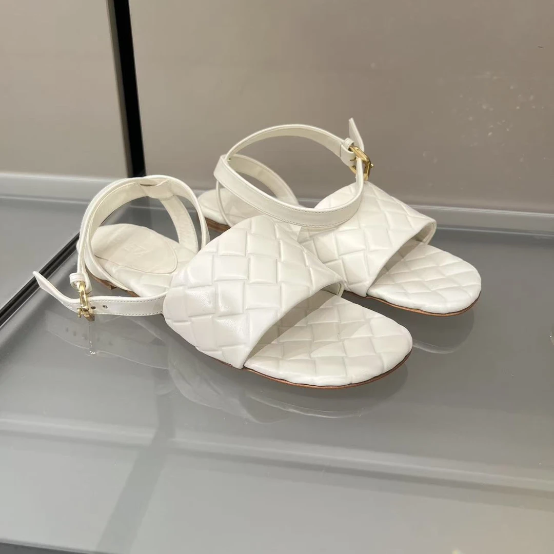 未使用 BOTTEGA VENETA/葆蝶家 /七七/绑带Amy平底鞋