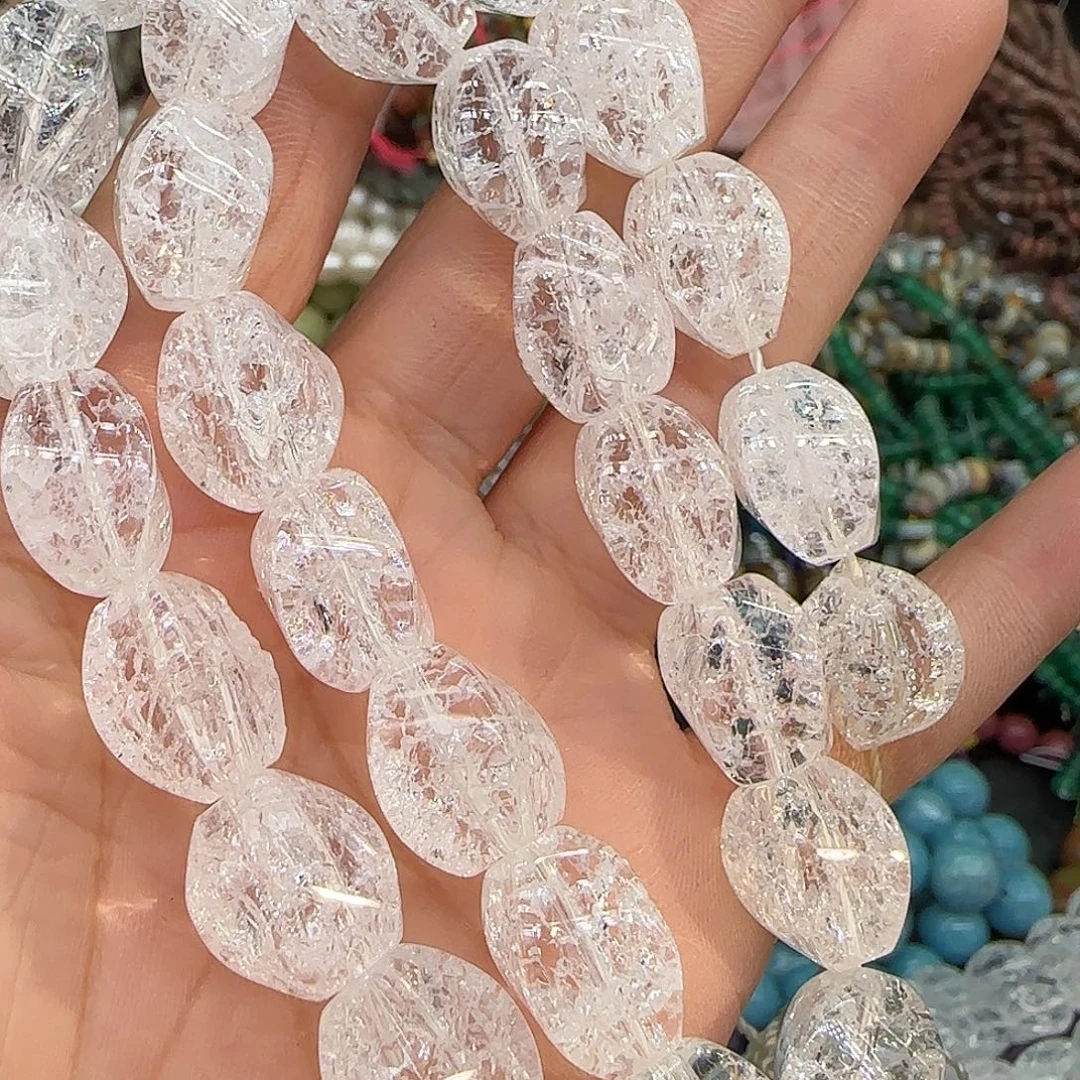 合金玛瑙/玉髓珠宝半成品白水晶10mm扭扭一条