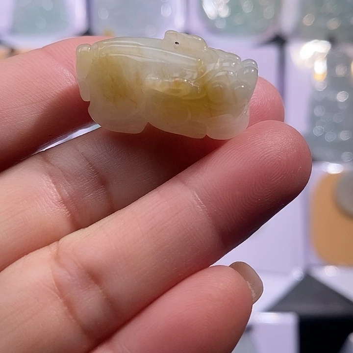 翡翠未镶嵌颈饰貔貅
