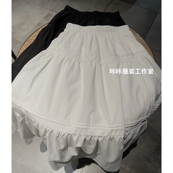 REKAYYAT "月光“ 韩系百搭个性时尚宽松洋气纯色显瘦蛋糕半身裙