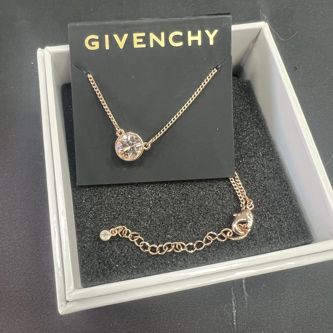 全新未使用 Givenchy/纪梵希 （jp）PL 透明水钻项链 全套