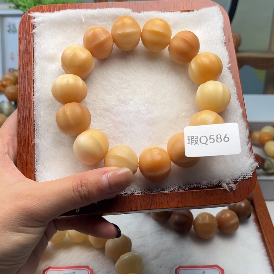 菩提根/象牙果手串瑕Q586鲨鱼背20mm一串