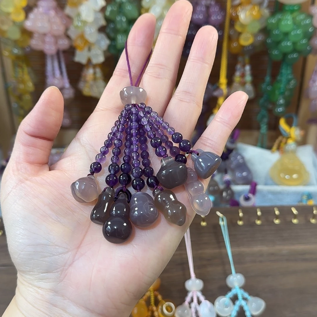 玛瑙/玉髓未镶嵌手机挂件