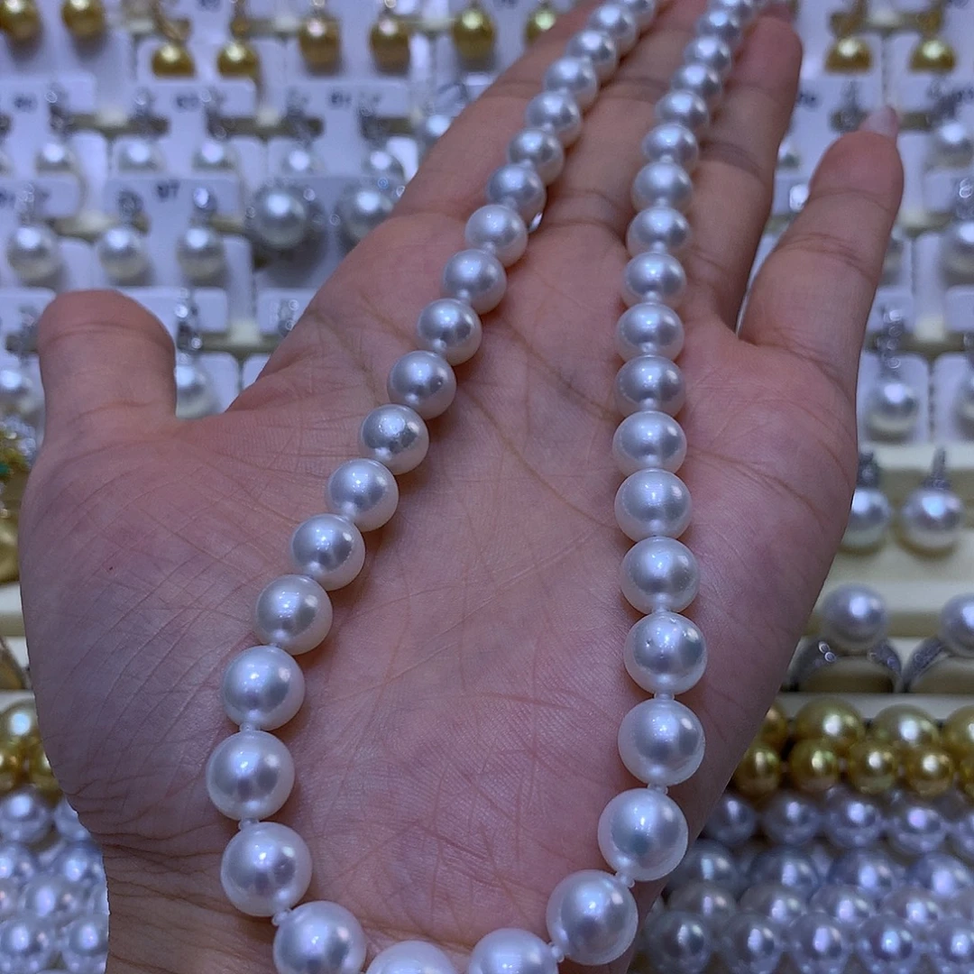 海水珍珠未镶嵌项链8-10mm澳白