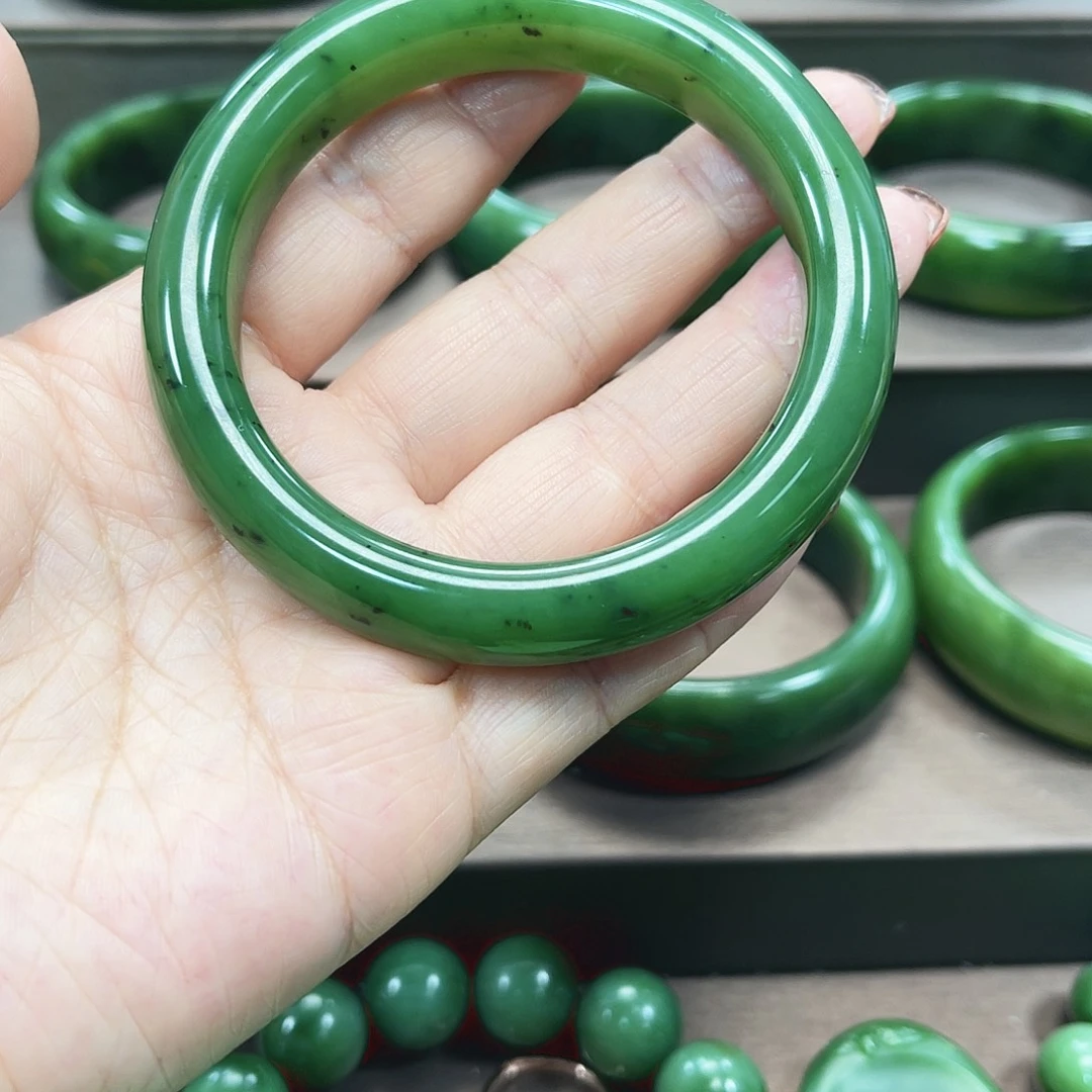 和田玉（碧玉）未镶嵌手镯58.0