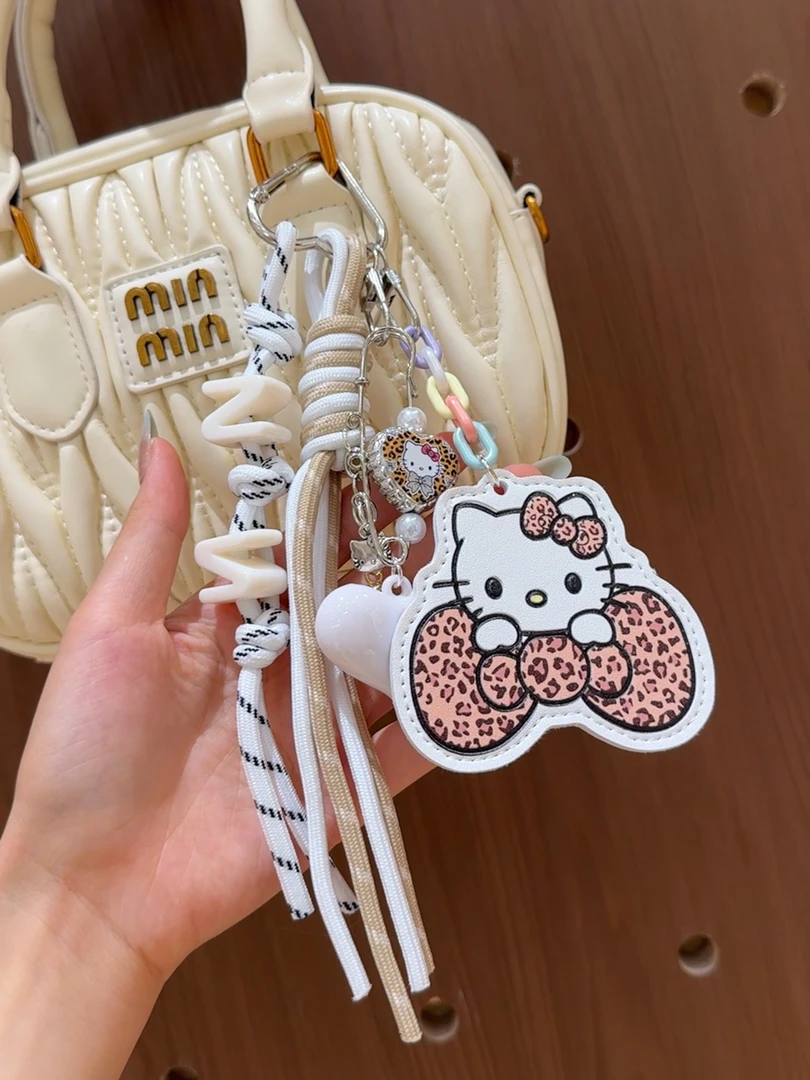 【皮牌豹纹kt】韩版简约证件照包包挂件书包挂链钥匙扣装饰韩系ins