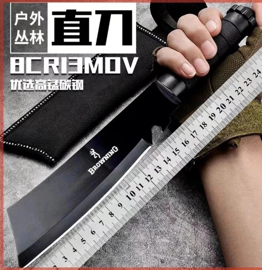 户外不锈钢刀野求生刀高硬度多功能军刀户外刀具野外随身防身直刀