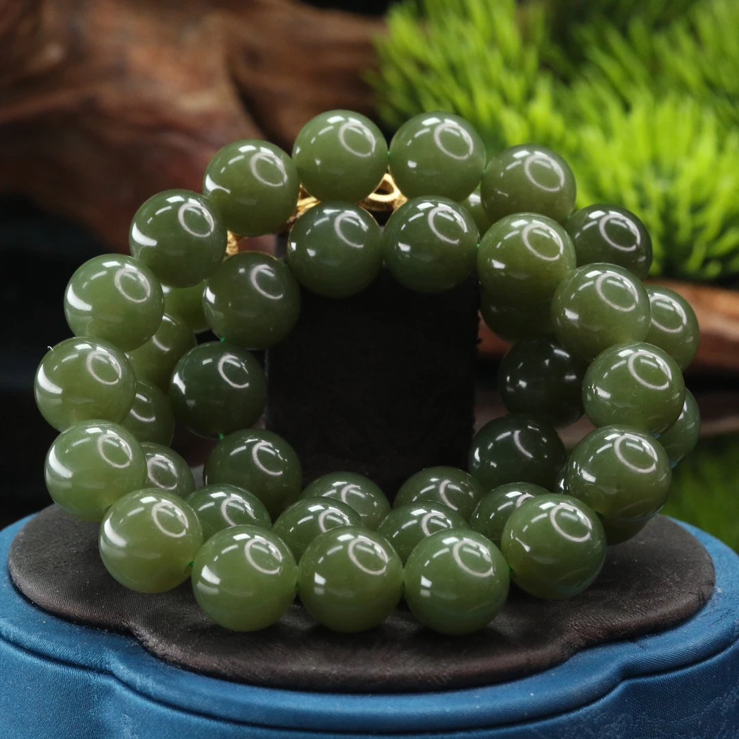 32和田玉湖水绿项链/100135上海嘉禾拍卖