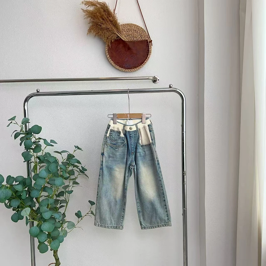 3575蛋浅蓝牛仔长裤