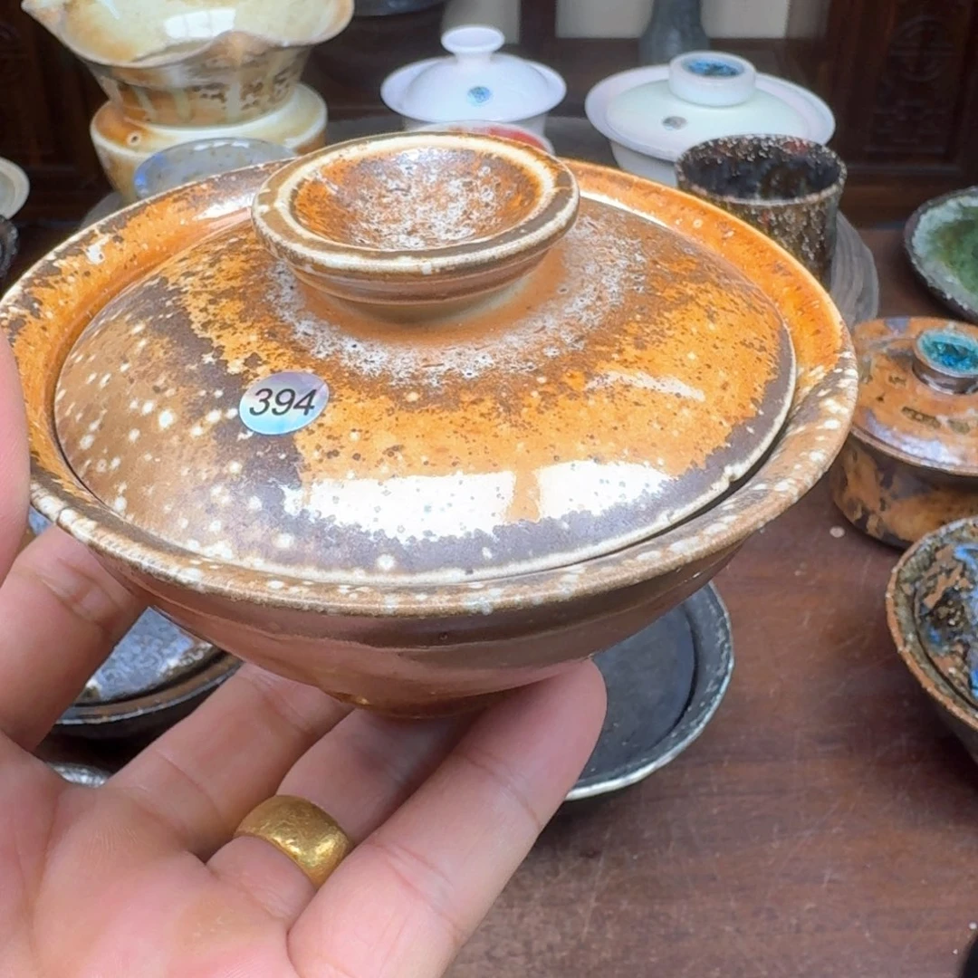 碟非遗传承老叶柴烧394瑕疵