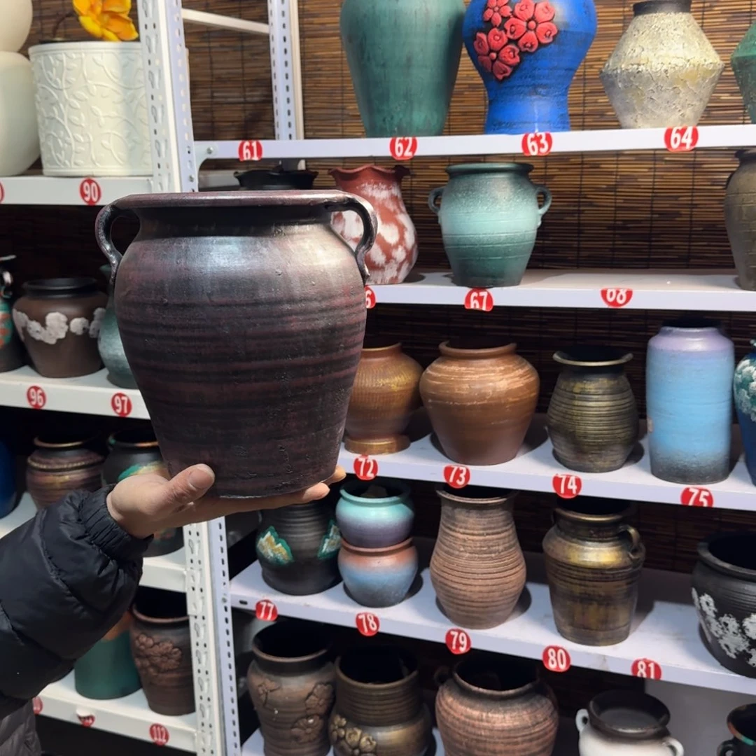 红陶红陶浮雕花盆炸炸炸了