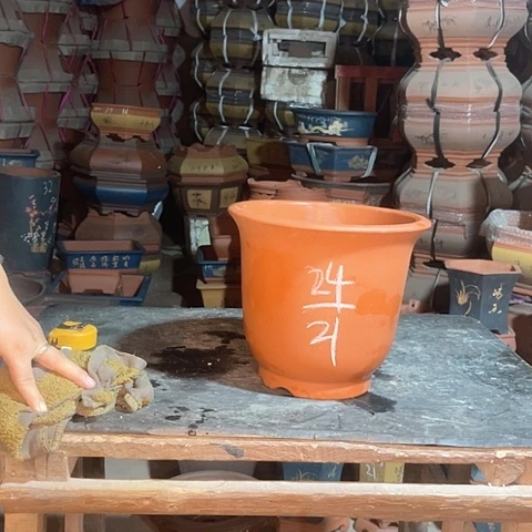 紫砂花盆大金钟盆一个